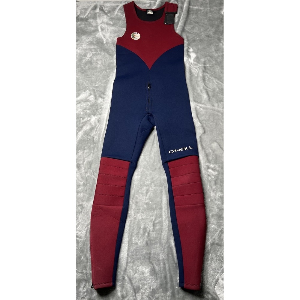 O'Neill Wetsuit Size XS Neoprene Vintage Made In USA Bathroom Zip Blue Red